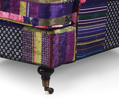 Patchwork Fabric 1 Seater Bella Sofa ASBURY