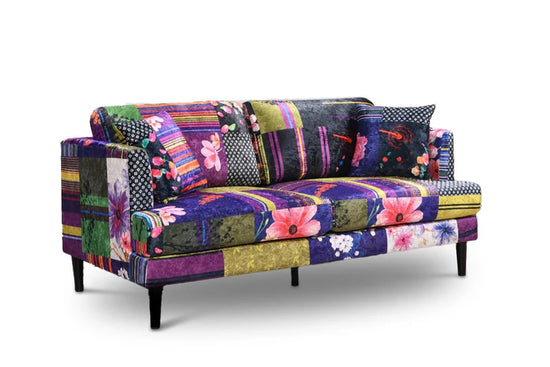 Patchwork Fabric 3 Seater Sofa VENEZIA