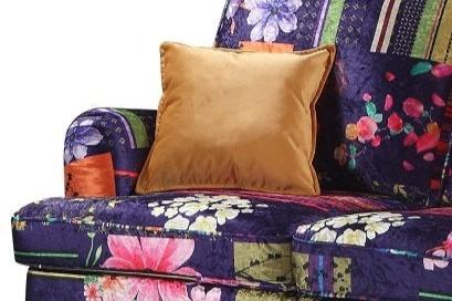 Multicoloured Fabric Patchwork 3 + 2 Seater Bella Sofa Set ASBURY