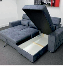 Grey Fabric  Corner Sofabed  LUKASZ
