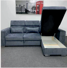 Grey Fabric  Corner Sofabed  LUKASZ
