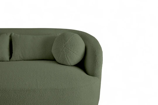 Teddy Boucle Fabric Sage Green 3 + 2 Seater Sofa Set PATRIMONIO