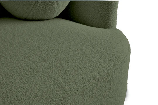 Teddy Boucle Fabric Sage Green 3 + 2 Seater Sofa Set PATRIMONIO