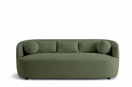 Teddy Boucle Fabric Sage Green 3 + 2 Seater Sofa Set PATRIMONIO