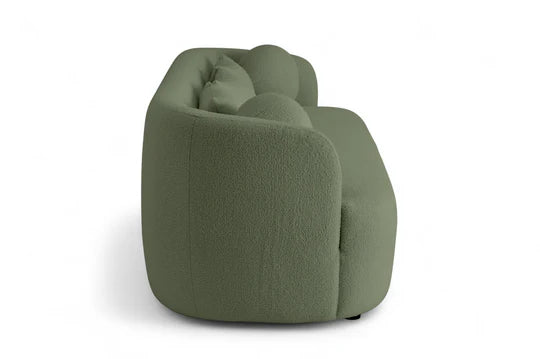 Teddy Boucle Fabric Sage Green 3 + 2 Seater Sofa Set PATRIMONIO