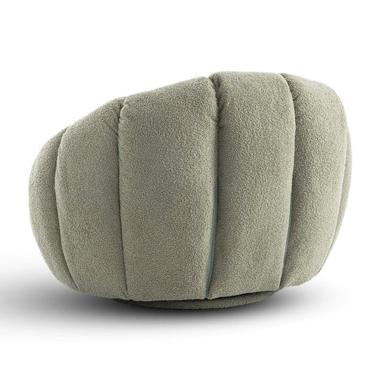 Teddy Boucle Fabric Sage Green 2 + 1 Seater Sofa Set DIVANO LETTOI