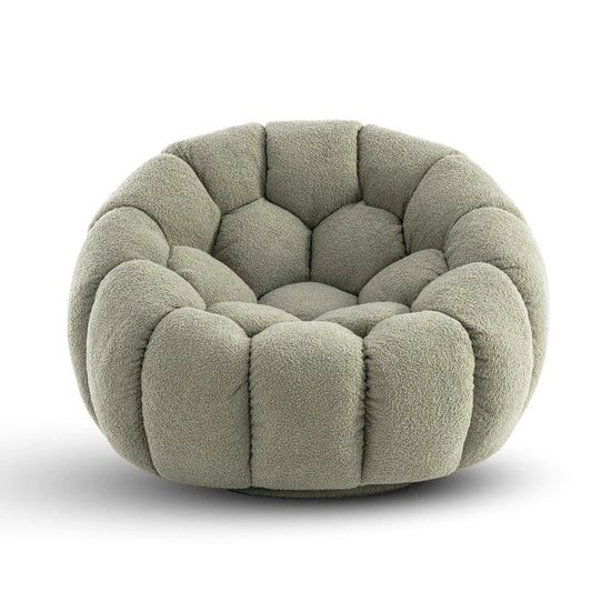 Teddy Boucle Fabric Sage Green 2 + 1 Seater Sofa Set DIVANO LETTOI