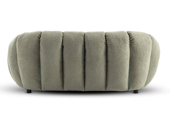 Teddy Boucle Fabric Sage Green 2 + 1 Seater Sofa Set DIVANO LETTOI