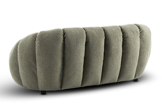 Teddy Boucle Fabric Sage Green 2 + 1 Seater Sofa Set DIVANO LETTOI