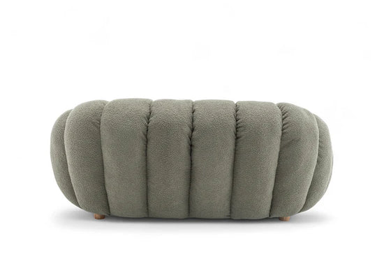 Teddy Boucle Fabric Sage Green 2 Seater Sofa MIRIEILLE