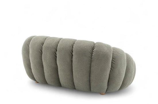 Teddy Boucle Fabric Sage Green 2 Seater Sofa MIRIEILLE