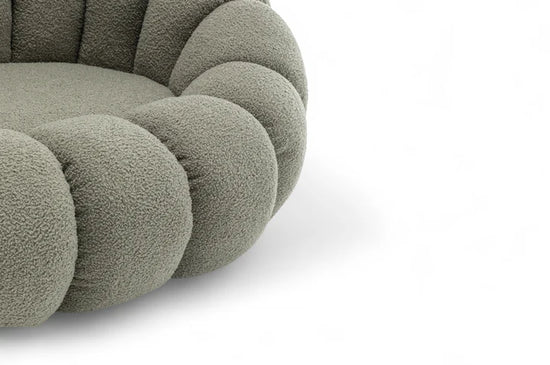 Teddy Boucle Fabric Sage Green 2 Seater Sofa MIRIEILLE