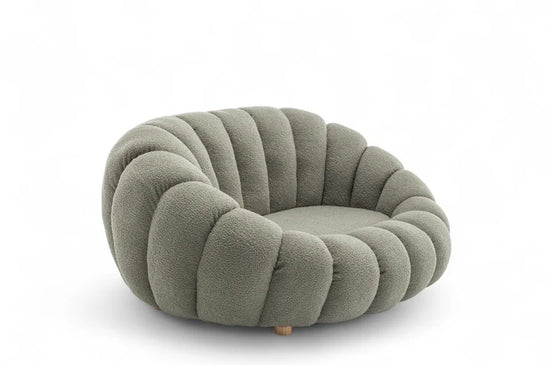 Teddy Boucle Fabric Sage Green 2 Seater Sofa MIRIEILLE