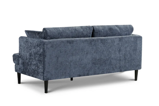 Textured Chenille Blue 3 Seater Sofa ELEGANCE