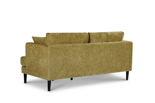 Textured Chenille Gold 3 Seater Sofa ELEGANZA