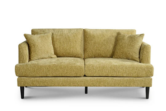 Textured Chenille Gold 3 Seater Sofa ELEGANZA