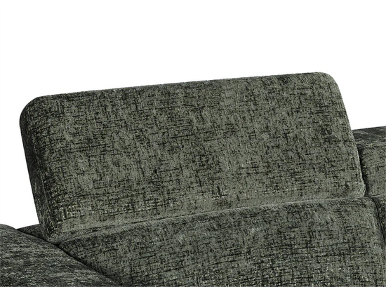 Textured Chenille Green Right Hand Facing Corner Sofa TRIONFO