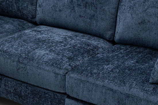 Textured Chenille Blue Corner Sofa 2C2 QUARTIERE