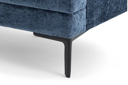Textured Chenille Blue Left Hand Facing Corner Sofa SCALO