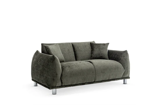 Textured Chenille Green 2 Seater Sofa ARTIGIANATO