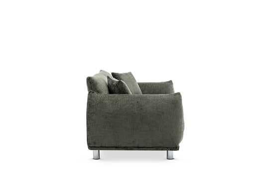 Textured Chenille Green 2 Seater Sofa ARTIGIANATO
