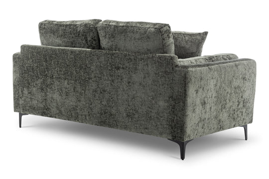Textured Chenille Green 2 Seater Sofa QUARTIERE