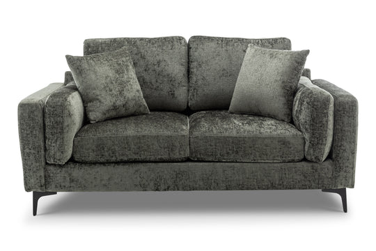 Textured Chenille Green 2 Seater Sofa QUARTIERE