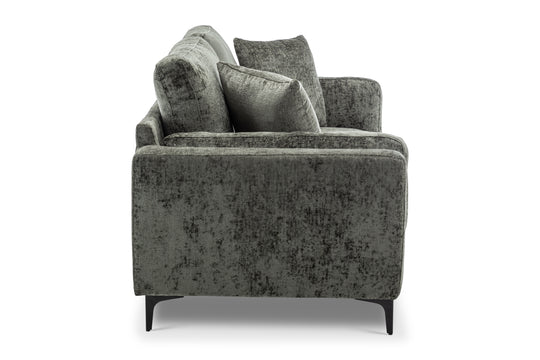 Textured Chenille Green 2 Seater Sofa QUARTIERE