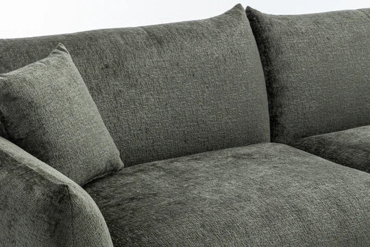 Textured Chenille Green 2 Seater Sofa ARTIGIANATO