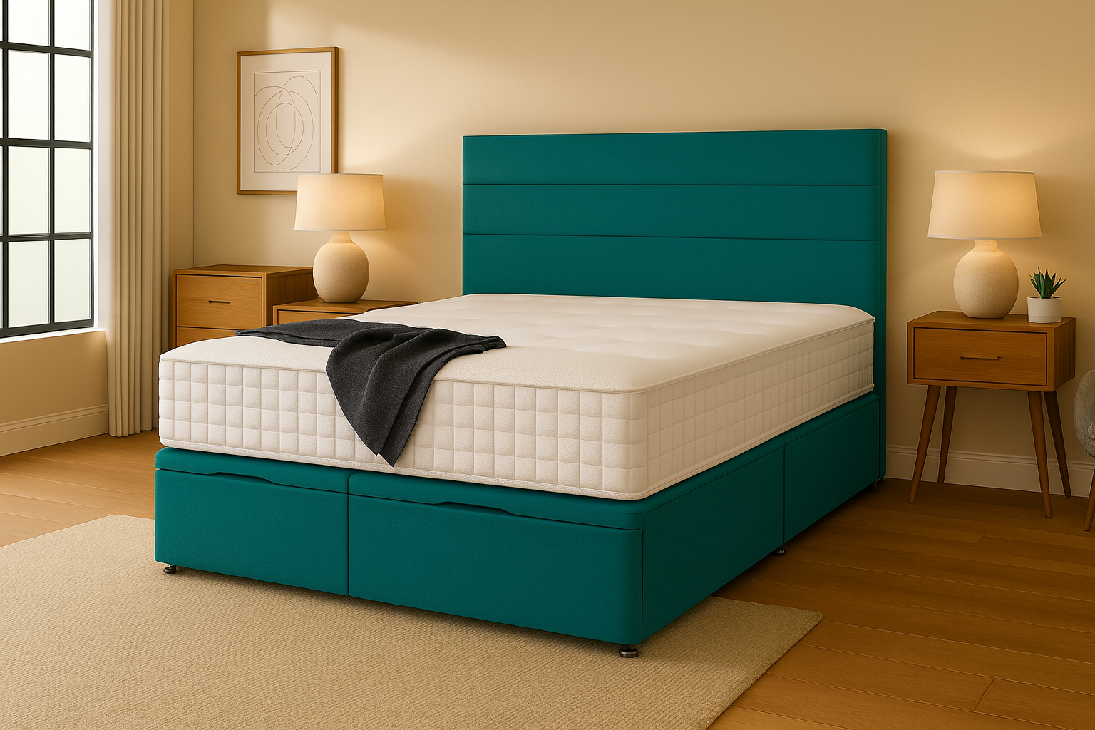 turqouise plush bed