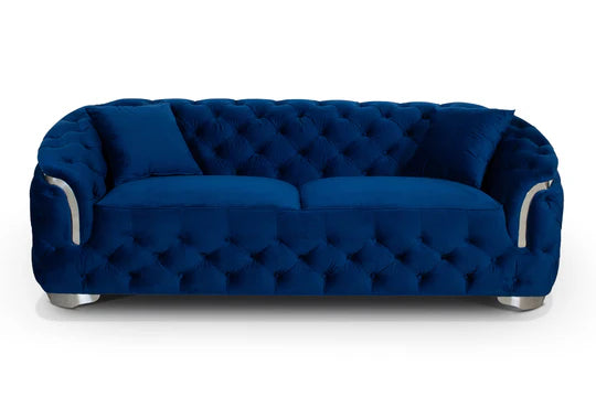 Velvet Blue 3 Seater Sofa PRATO