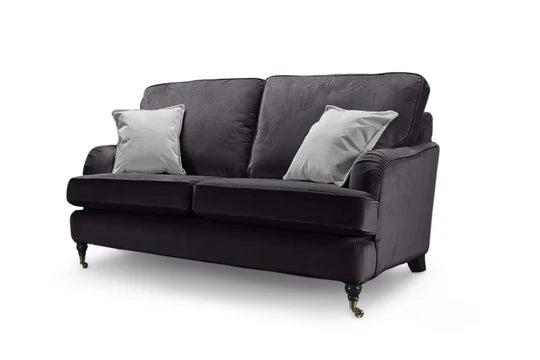 Velvet Dark Grey 2 Seater Bella Sofa ASBURY