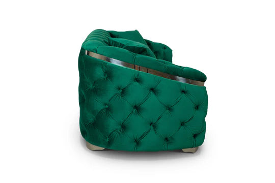 Velvet Emerald Green 3 Seater Sofa PRATO