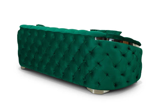 Velvet Emerald Green 3 Seater Sofa PRATO