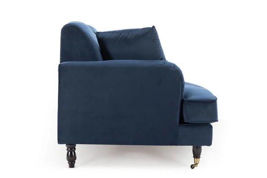 Velvet Navy Blue 2 Seater Sofa STILE