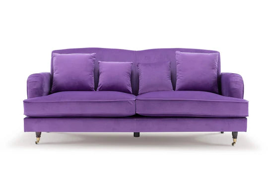 Velvet Purple 3 Seater Sofa STILE