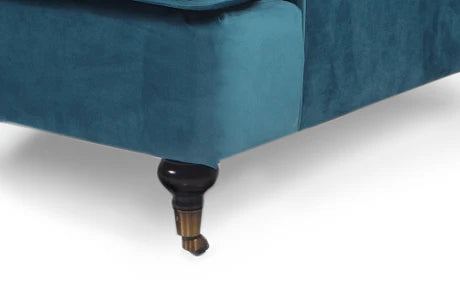 Velvet Turquoise / Teal 3 Seater Bella Sofa ASBURY