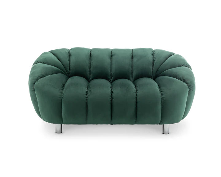 Velvet Bottle Green 2 Seater Sofa  CANAPÉ