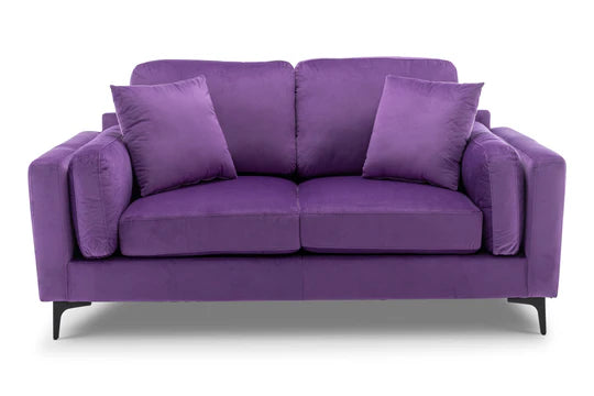 Velvet Purple 2 Seater Sofa QUARTIERE