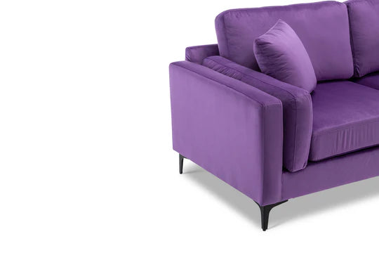 Velvet Purple 3 Seater Sofa QUARTIERE