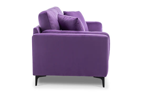 Velvet Purple 3 Seater Sofa QUARTIERE
