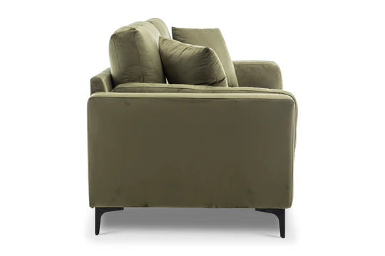Velvet Sage Green 3 Seater Sofa QUARTIERE