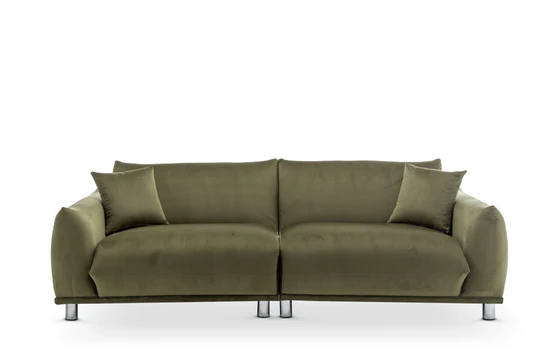 Velvet Sage Green 3 Seater Sofa ARTE