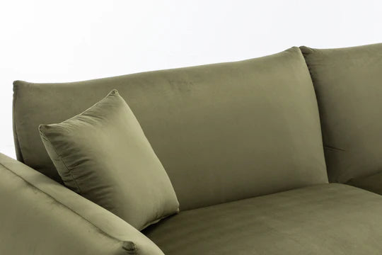 Velvet Sage Green 3 Seater Sofa ARTE