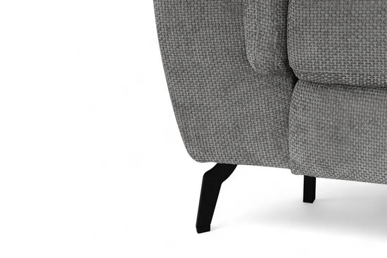 Woven Chenille Grey Left Hand Facing Reclining Corner Sofa with Storage TRIONFO