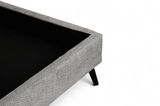 Woven Chenille Grey Left Hand Facing Reclining Corner Sofa with Storage TRIONFO