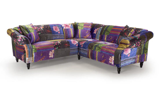 Fabric Patchwork 2c2 Seater Corner Sofa AVICI GRIDA