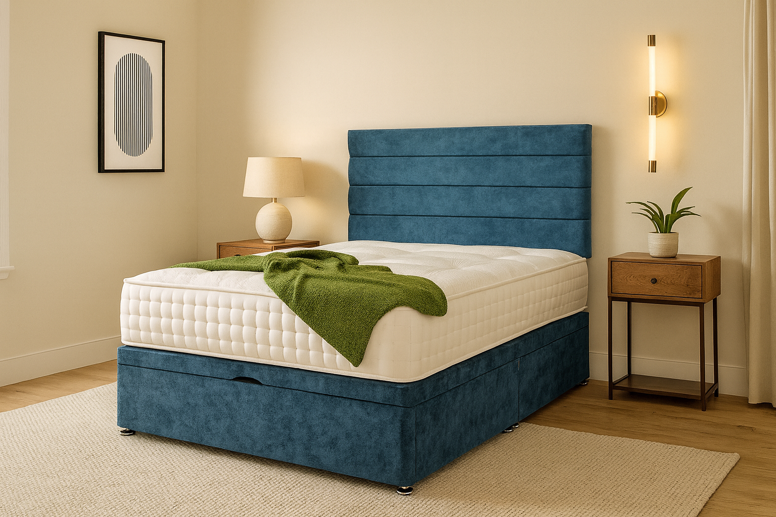 naples bed blue