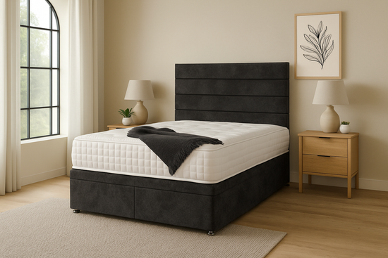 naples bed charcoal
