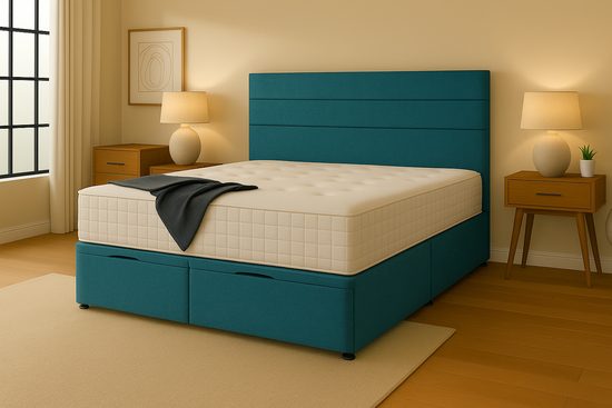 teal chenile bed